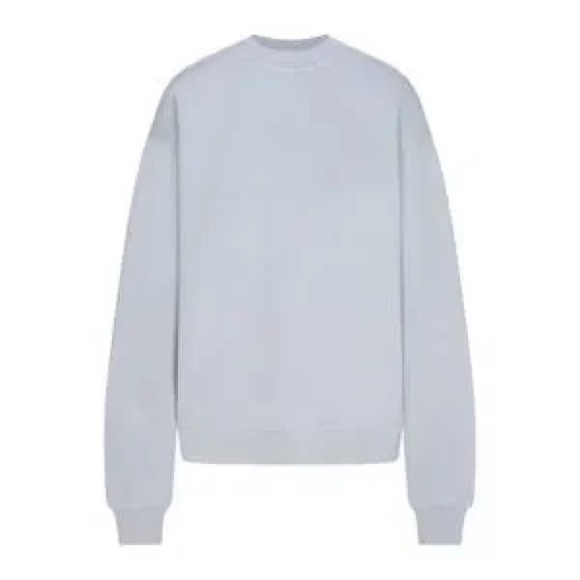 SKIMS Boyfriend Fleece Crewneck – Zen Blue – Size Medium – NWT - Picture 4 of 6